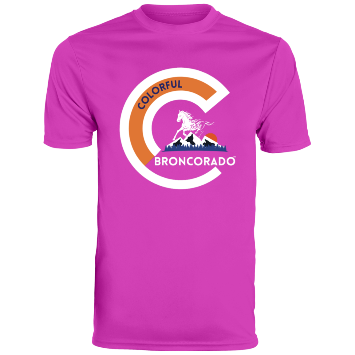 Mens Colorful Broncorado™ Denver Bronco Fan Gear Moisture-Wicking Tee S-4XL / 4 colors