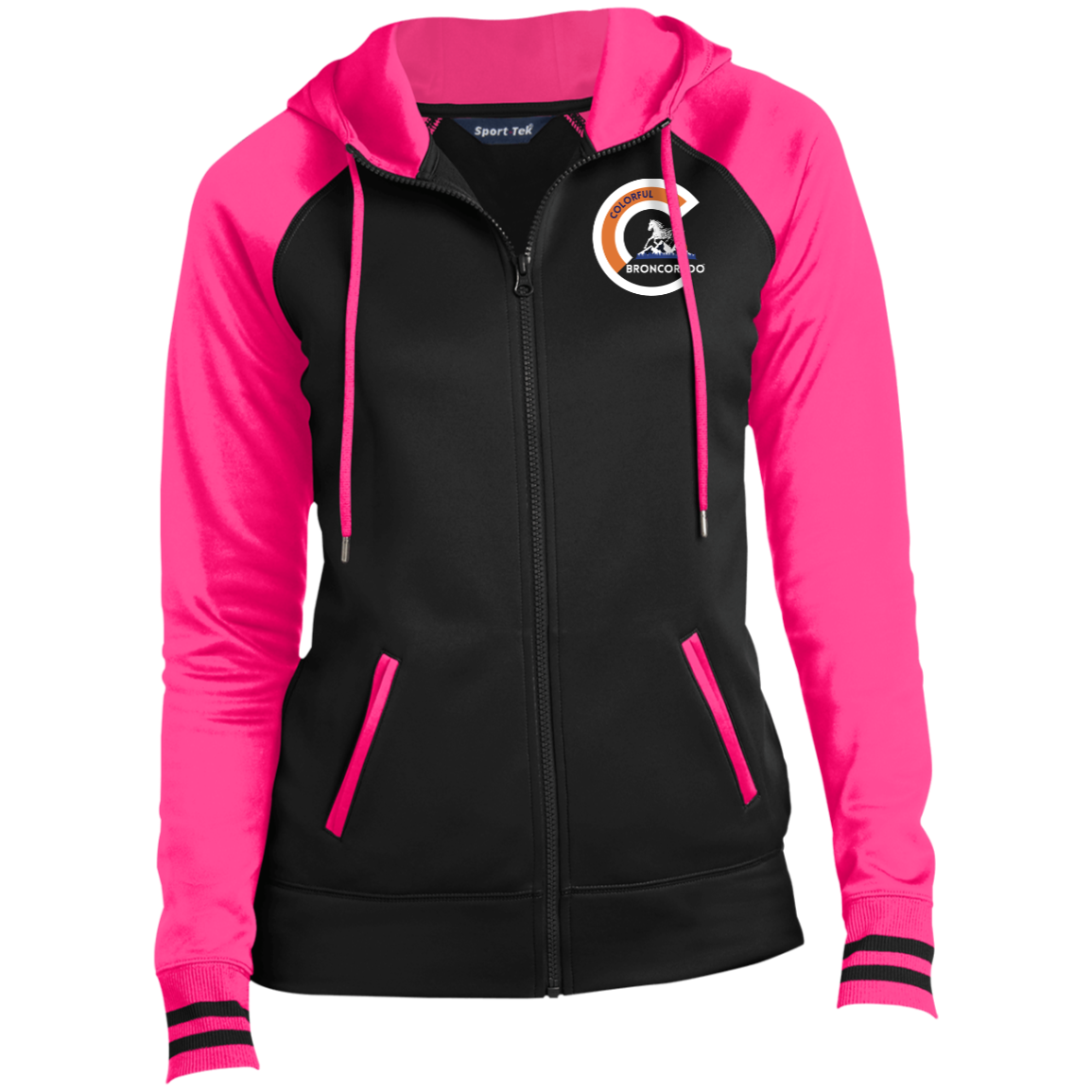Womens Sport-Wick® Colorful Broncorado™ Denver Bronco Fan Gear Full-Zip Hooded Jacket XS-4XL / 3 colors