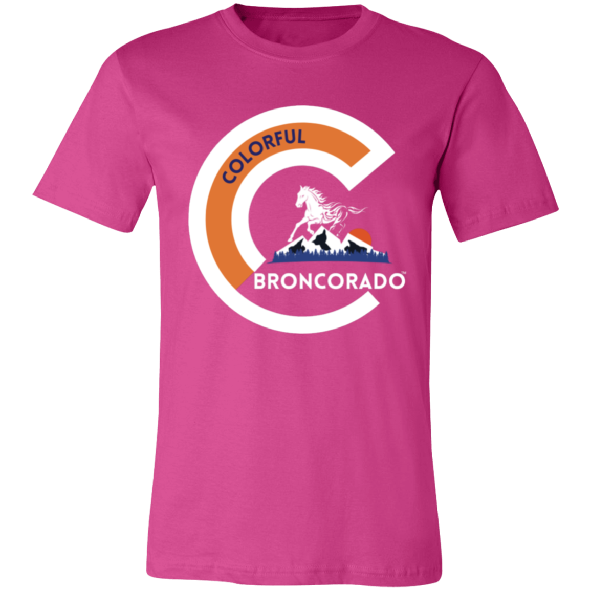 Unisex Colorful Broncorado™ Denver Bronco Fan Gear Jersey Short-Sleeve T-Shirt XS-4XL / 6 colors