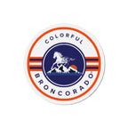 Colorful Broncorado® Round Die-Cut Magnet
