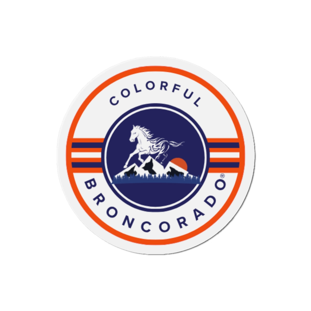 Colorful Broncorado® Round Die-Cut Magnet