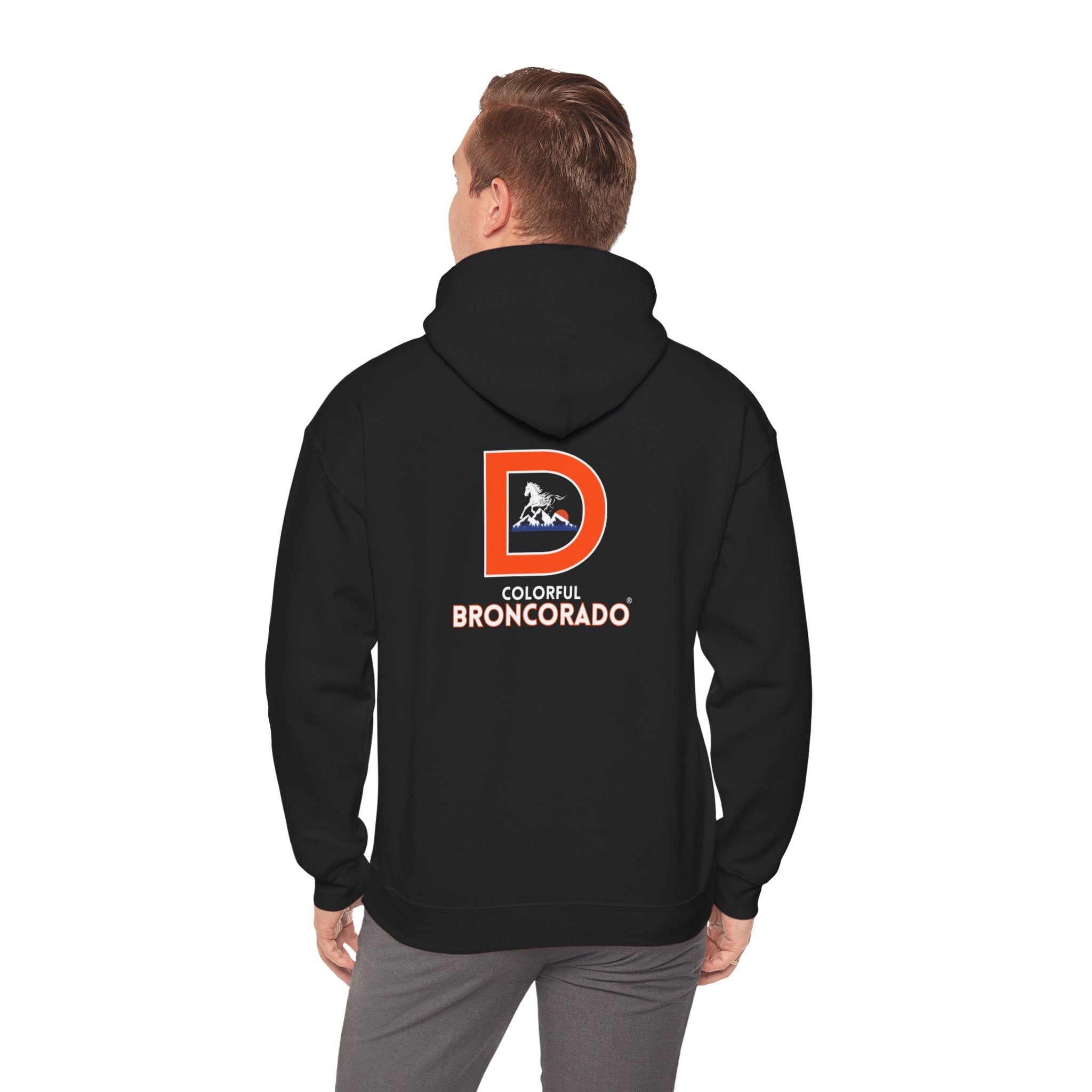 Denver Bronco Pullover Hoodie Fan Gear |Exclusive Colorful Broncorado® Logo
