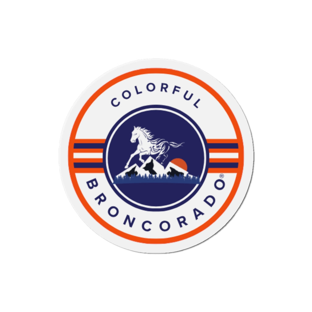 Colorful Broncorado® Round Die-Cut Magnet