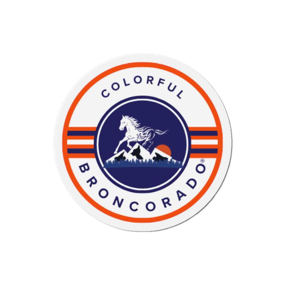 Colorful Broncorado® Round Die-Cut Magnet