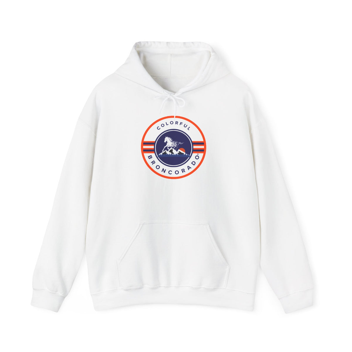 Denver Broncos Pullover Hoodie Fan Gear Colorful Broncorado® Round