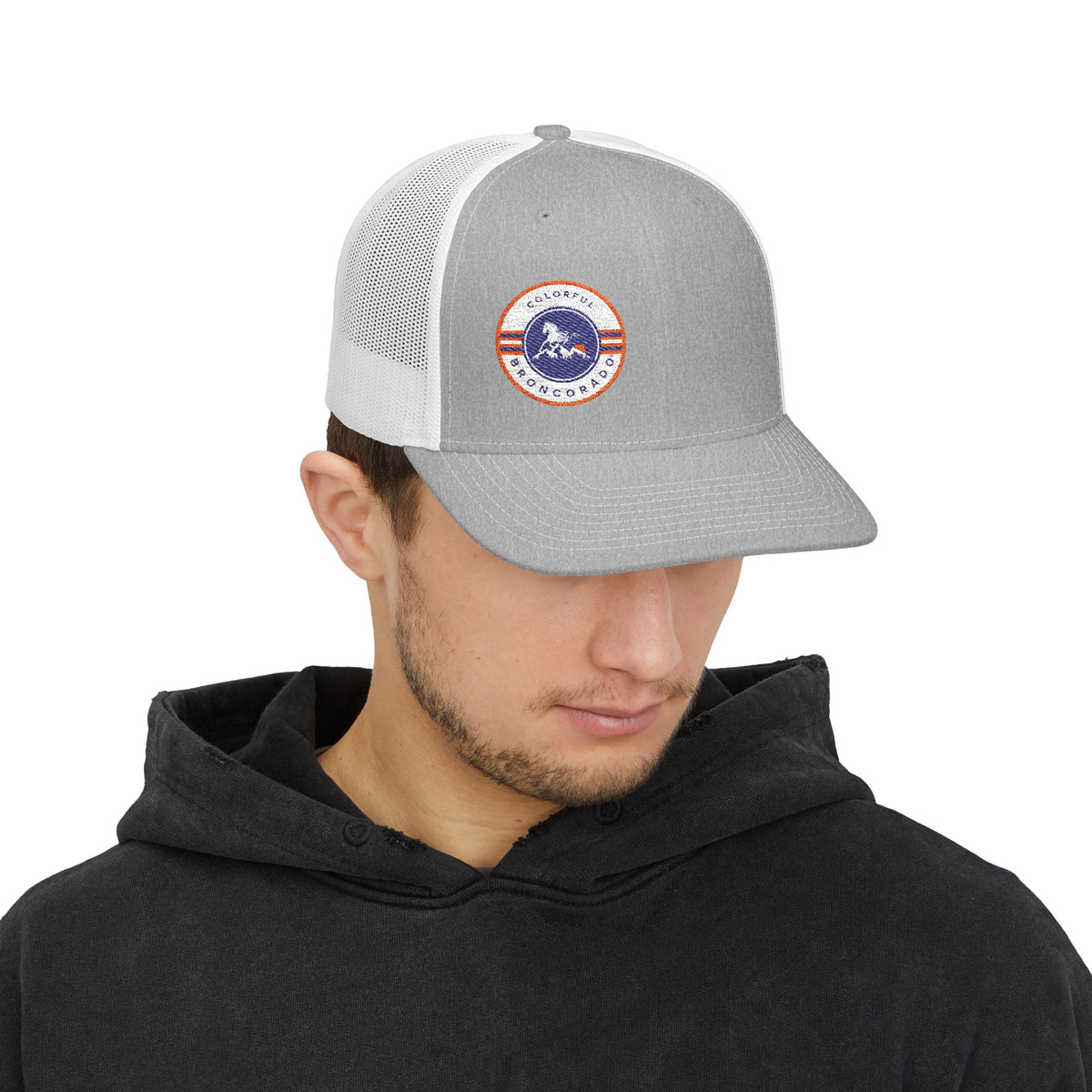Denver Broncos Fan Embroidered Snapback Trucker Hat Colorful Broncorado®