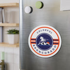 Colorful Broncorado® Round Die-Cut Magnet