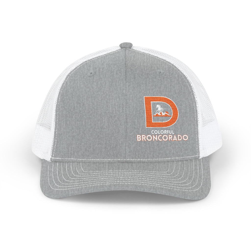 Denver Bronco Fan Embroidered Snapback Trucker Cap | Colorful Broncorado®