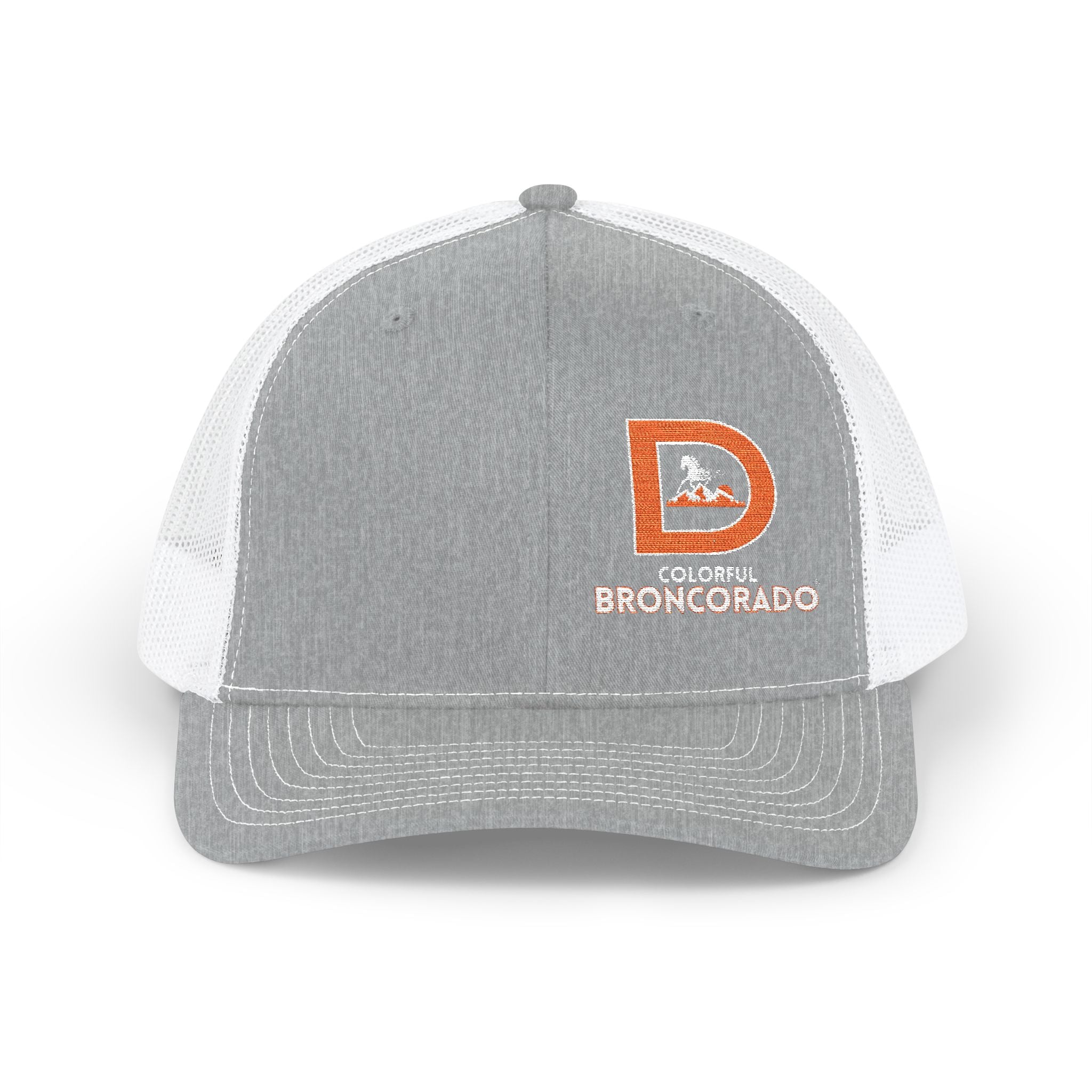 Denver Bronco Fan Embroidered Snapback Trucker Cap | Colorful Broncorado®