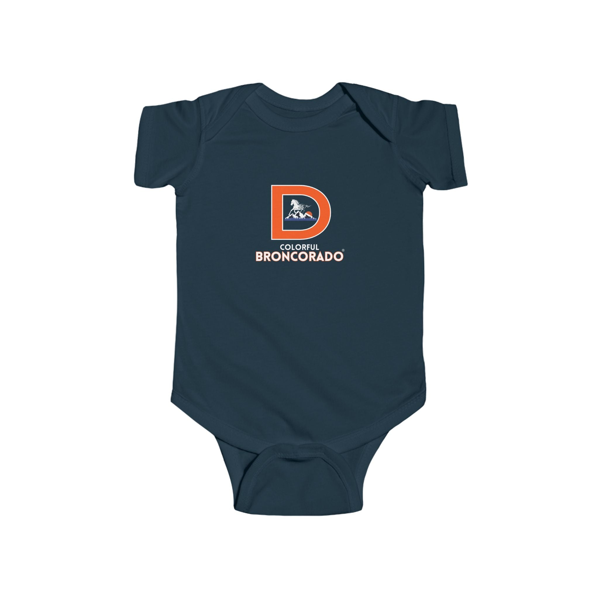 Baby Denver Bronco Fan Onesie | Colorful Broncorado®