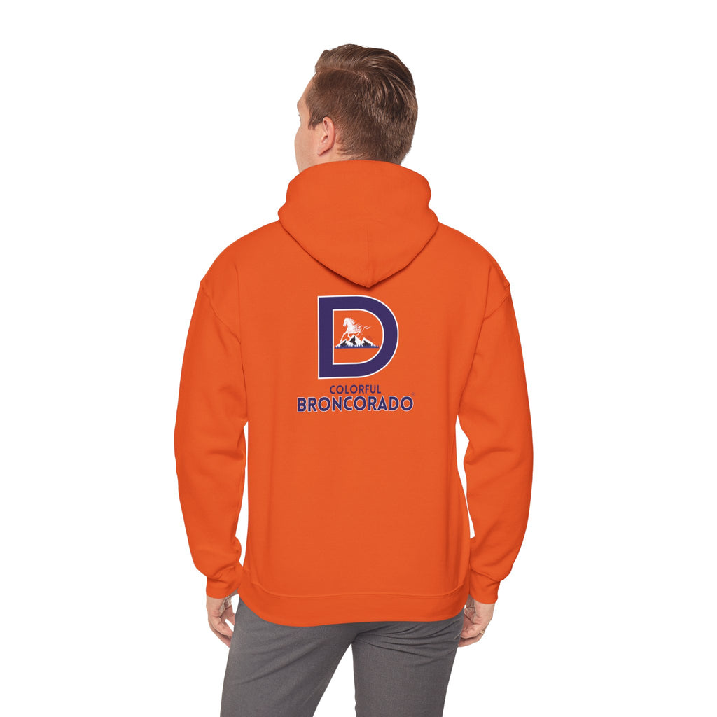 Denver Bronco Pullover Hoodie Fan Gear |Exclusive Colorful Broncorado® Logo