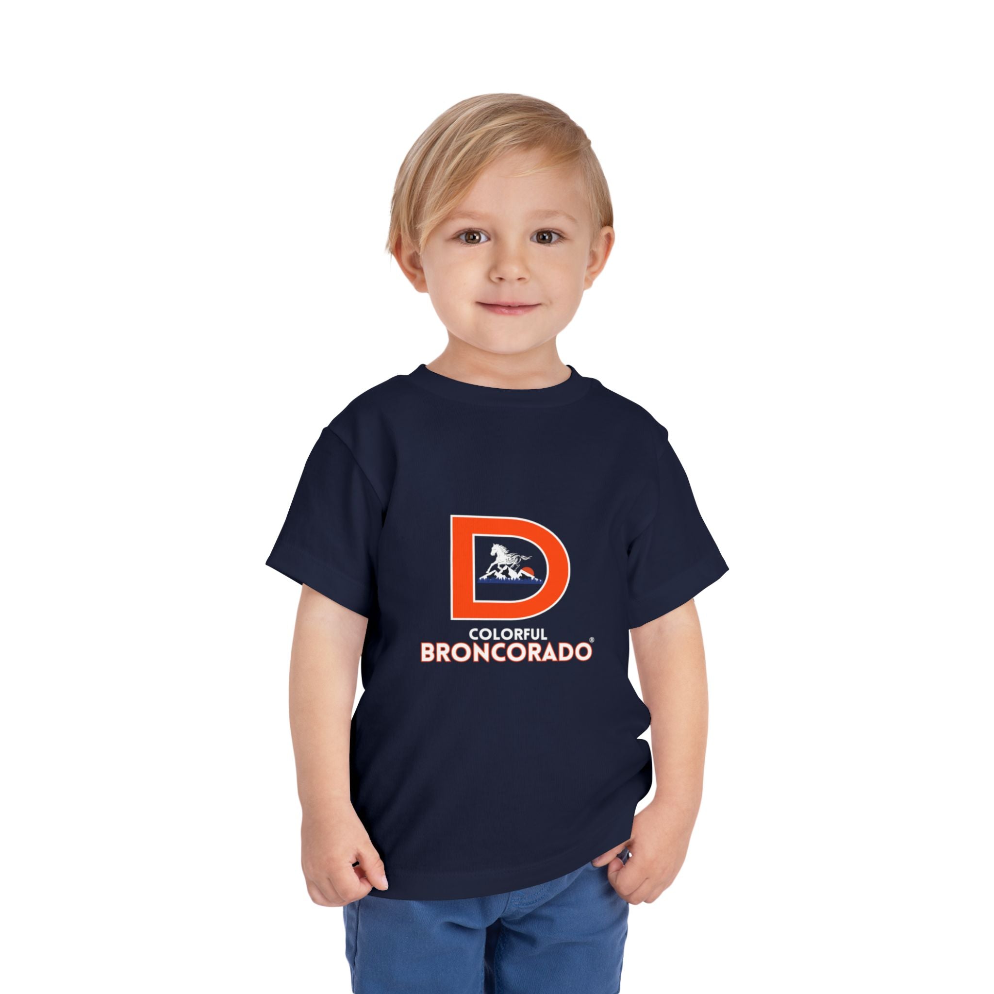 Denver Bronco Kid Fans Toddler Tee Shirt | Colorful Broncorado®