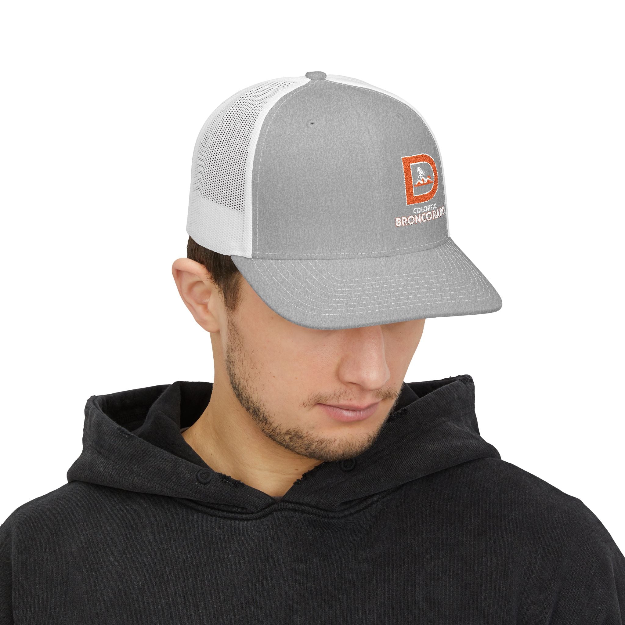 Denver Bronco Fan Embroidered Snapback Trucker Cap | Colorful Broncorado®